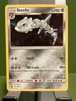 Steelix 89/168 Holo Rare Celestial Storm Pokemon Holo Near Mint - Image 1