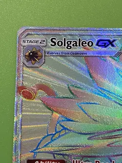 pokemon 🇨🇦 Only Solgaleo GX Secret Rare Sun And Moon Base #155 - Image 2