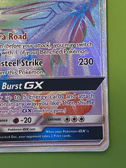 pokemon 🇨🇦 Only Solgaleo GX Secret Rare Sun And Moon Base #155 - Image 4
