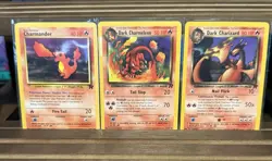 Pokemon Dark Charizard Non-Holo Card Charmeleon Charmander - Image 1