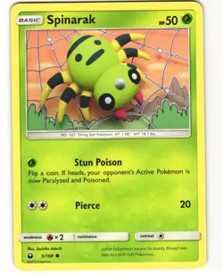 Spinarak Common Pokemon TCG Celestial Storm 5/168 LP - Image 1