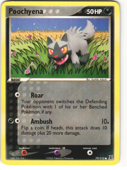 Poochyena Common Pokemon TCG Delta Species 079/114 LP - Image 1
