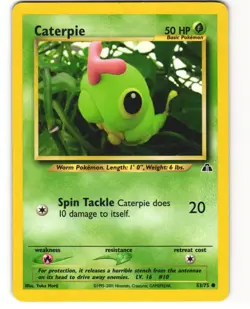 Caterpie Common Pokemon TCG Neo Discovery 53/75 LP - Image 1
