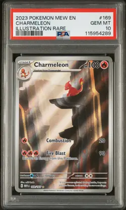 2023 POKEMON MEW EN-151 ILLUSTRATION RARE #169 CHARMELEON PSA 10 - Image 1