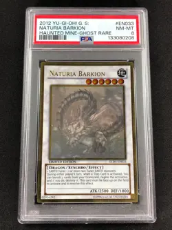 Yugioh 2012 Nature Barkion GLD5-EN033 PSA 8 Ghost Rare! - Image 1