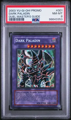 2003 YU-GI-OH! PROMO DUEL MASTER'S GUIDE #001 DARK PALADIN PSA 8 - Image 1