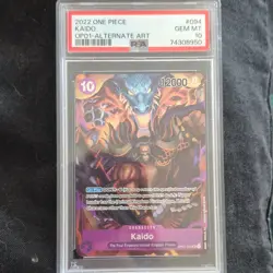 Bandai One Piece CCG Kaido OP01 Alternate Art #094 PSA 10 2022 Card - Image 1