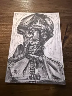 Topps Star Wars Galaxy Sketch Card 1/1 Neil A Brady Artist - Image 1