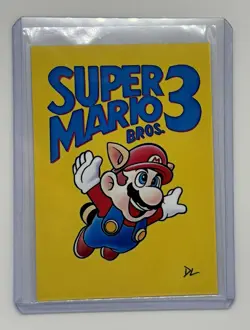 Super Mario Bros. 3 Limited Edition Artist Signed Game Cover Trading Card 10/10 - Image 1