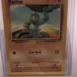 Pokemon Machop Base Set 52/102 Regular Common 50 HP English 1999 TCG Card - Image 1