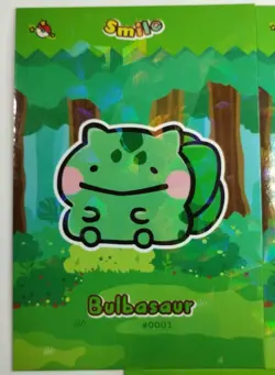 Bulbasaur Ivysaur Venusaur Pokemon Smile Cards Database Cracked Ice Holo - Image 3