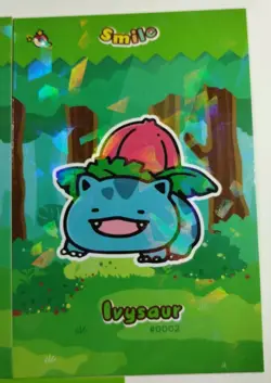 Bulbasaur Ivysaur Venusaur Pokemon Smile Cards Database Cracked Ice Holo - Image 4