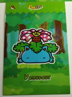 Bulbasaur Ivysaur Venusaur Pokemon Smile Cards Database Cracked Ice Holo - Image 5