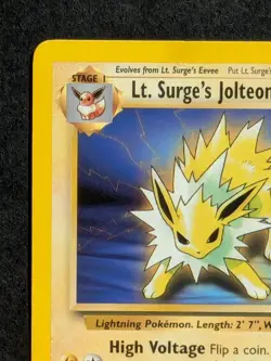 Lt. Surge's Jolteon 28/132 Gym Challenge Rare Pokemon Card Excellent Condition - Image 3