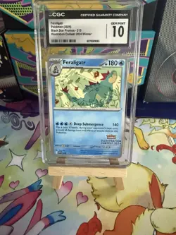 Pokemon Card Feraligatr Illustration Contest 2024 Promo CGC 10 - Image 1