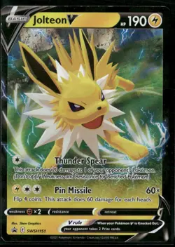 Jolteon V SWSH151 SWSH: Sword & Shield Promo Cards LP/NM - Image 1