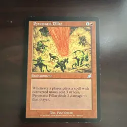 Magic: The Gathering Pyrostatic Pillar Red Enchantment Card Pete Venters 2003 - Image 1