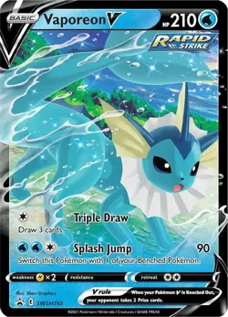 POKEMON Vaporeon V - #SWSH150 Holo SWSH: Sword & Shield Promo Cards NM - Image 1