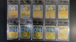 Lot*10 Pokemon Chinese Pikachu Holo Set TOC 9.5 Gem Mint Graded Card LN05 - Image 1