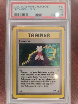 Giovanni Trainer Gym Challenge Holo Pokemon Card WOTC Near Mint PSA 7 - Image 1