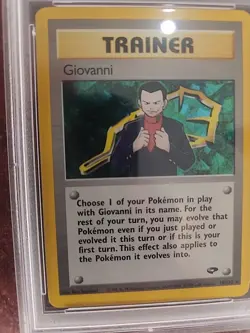 Giovanni Trainer Gym Challenge Holo Pokemon Card WOTC Near Mint PSA 7 - Image 2