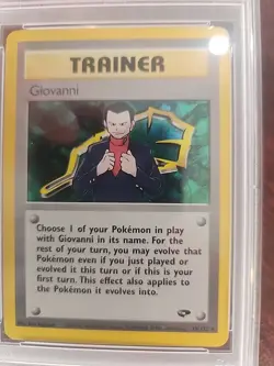 Giovanni Trainer Gym Challenge Holo Pokemon Card WOTC Near Mint PSA 7 - Image 4