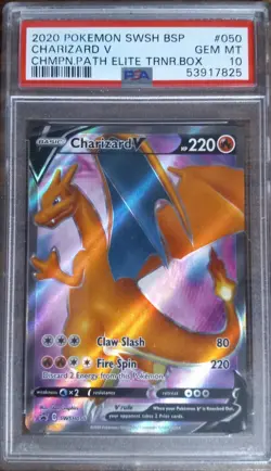 Pokemon Charizard V Black Star Promo Gem Mint PSA 10 Holo Card #050 - TCG - Image 1