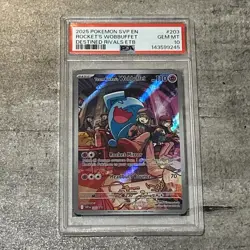 Pokemon Team Rocket's Wobbuffet 203 Sv: Scarlet & Violet Promo Cards Holo PSA 10 - Image 1