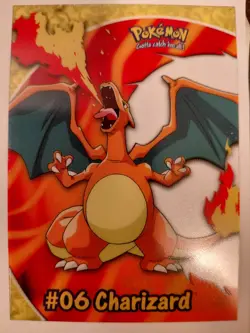 Topps Pokemon TV Animation Charizard #06 Clear Card - Image 2