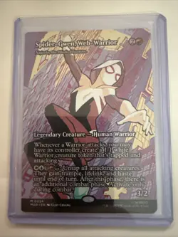 Magic the Gathering Spider-Gwen Web-Warrior Borderless Card #24 - Image 1