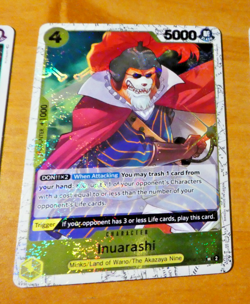 ONE PIECE ENGLISH CARD HOLO GAME CARTE INUARASHI OP06-100 MINT - Image 1