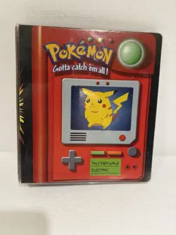 1997 Pokemon pikachu Ash Trading Card Album Vintage 3 Ring Binder vintage - Image 1