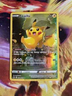 Pikachu GG30/GG70 Crown Zenith: Galarian Gallery Holo Full Art Pokemon Card TCG - Image 1