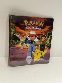 Vintage Nintendo 1999 Ash Brock and Misty Pokemon 3-Ring Card Binder Used - Image 5