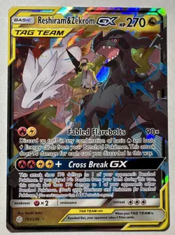 Pokemon Reshiram & Zekrom GX Tag Team 157/236 Nice - Image 1