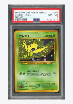 Pokemon PSA 8 Celebi Holo 2000 #251 NEO 3 Japanese - Image 1