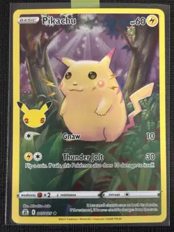 2021 POKEMON CELEBRATIONS PIKACHU 005/025 HOLO RARE - Image 1