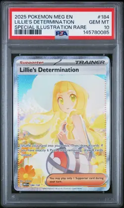 Lillie’s Determination 184/132 Special Illustration Rare Pokemon PSA 10 Gem Mint - Image 1