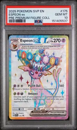 2025 Pokemon Espeon ex Premium Figure Collection #175 PSA 10 - Image 1