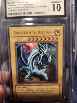 CGC 10 1st Edition LOB BLUE EYES WHITE DRAGON YU-GI-OH Yugioh Grail PORTUGUESE - Image 5