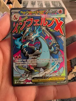 Pokemon TCG Mega Charizard X Ex Mega Evolution 023 Black Star Promo - Image 1