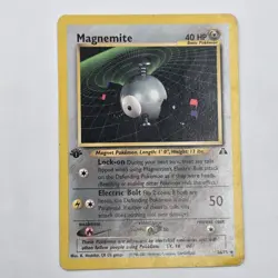 1st Edition | Magnemite 26/75 | Neo Discovery | Rare | Great Centering | Pokemon - Image 2