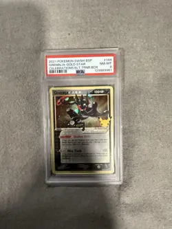 2021 POKEMON SWSH BLACK STAR PROMO #144 GRENINJA-GOLD STAR PSA 8 - Image 1