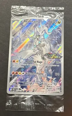 2025 SCARLET & VIOLET JOURNEY TOGETHER N’S RESHIRAM ‘IR’STAMPED SEALED PROMO! - Image 2