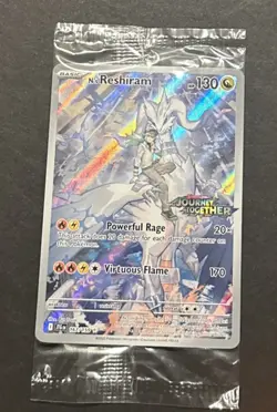 2025 SCARLET & VIOLET JOURNEY TOGETHER N’S RESHIRAM ‘IR’STAMPED SEALED PROMO! - Image 5