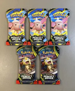 Pokemon TCG: Mega Evolution - Perfect Order Sleeved Booster Pack - LOT OF 10 - Image 4
