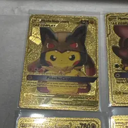 Set of 6 Pokemon Pikachu Cosplay Gold Foil Fan Art NM - Excellent Condition - Image 2
