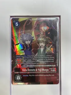 *Alt Art* BT20-087 Kota Domoto & Yuji Musya - Digimon TCG Promo Rare Card - Image 1