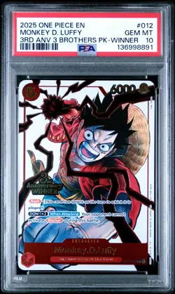 One Piece 3rd Anniversary WINNER 3 Brothers Luffy Sabo Ace Sequential PSA 10 - Image 2