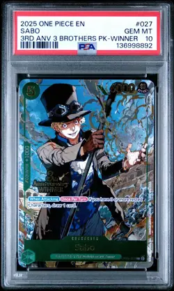 One Piece 3rd Anniversary WINNER 3 Brothers Luffy Sabo Ace Sequential PSA 10 - Image 4